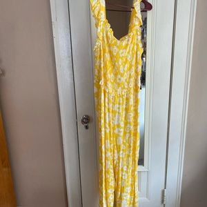 NWT Yellow Floral Eloquii Jumpsuit